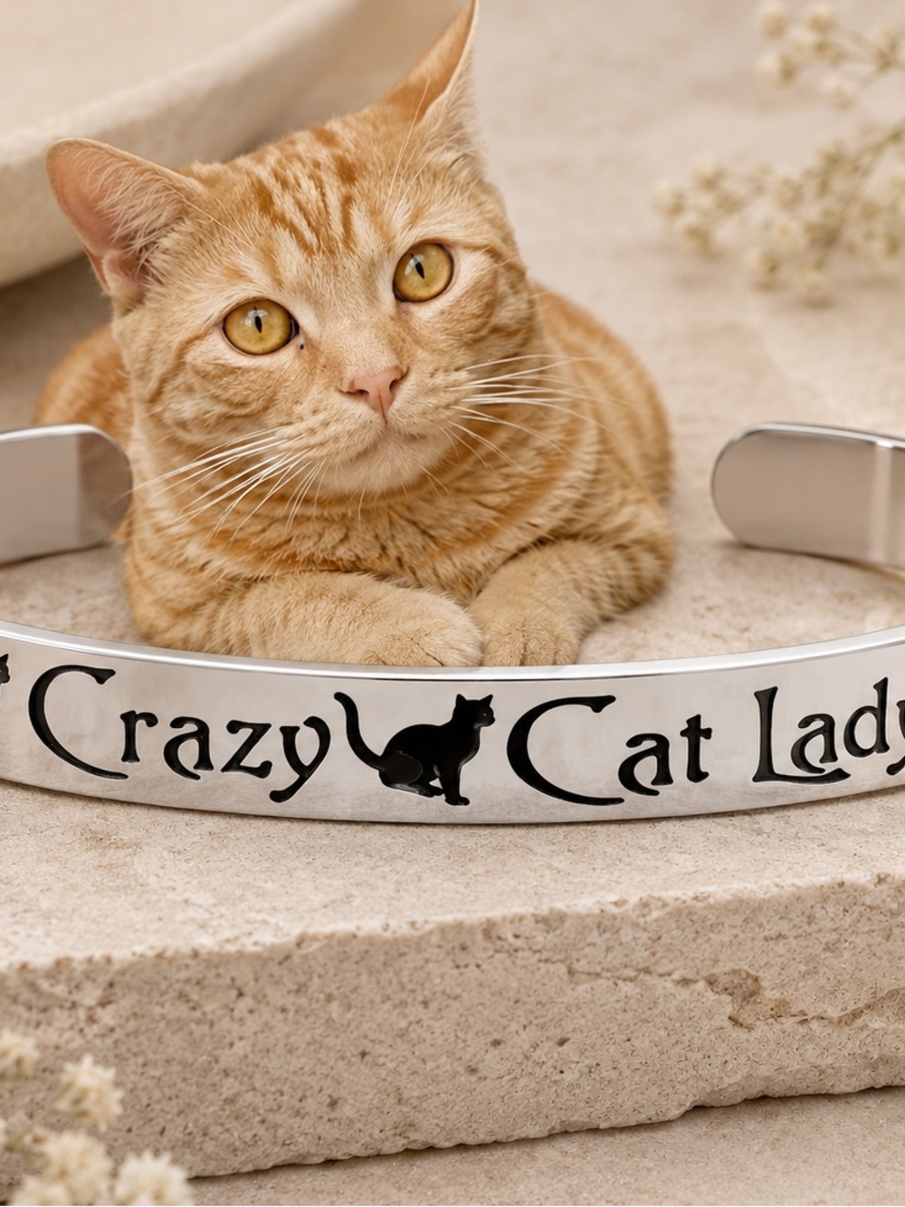 Crazy Cat Lady Cuff Bracelet